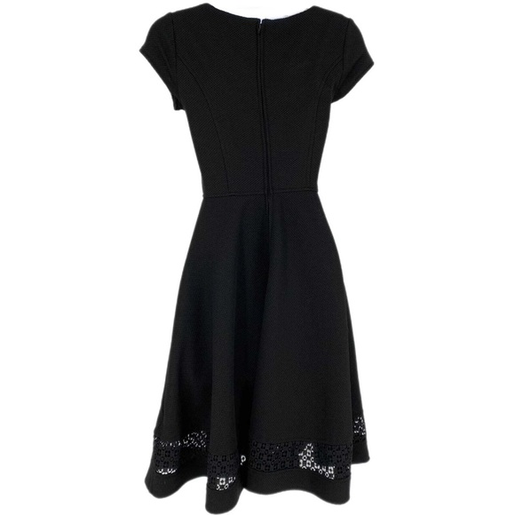 ModCloth Black Fit & Flare Lace Hem Midi Dress | Size Large - Picture 3 of 16